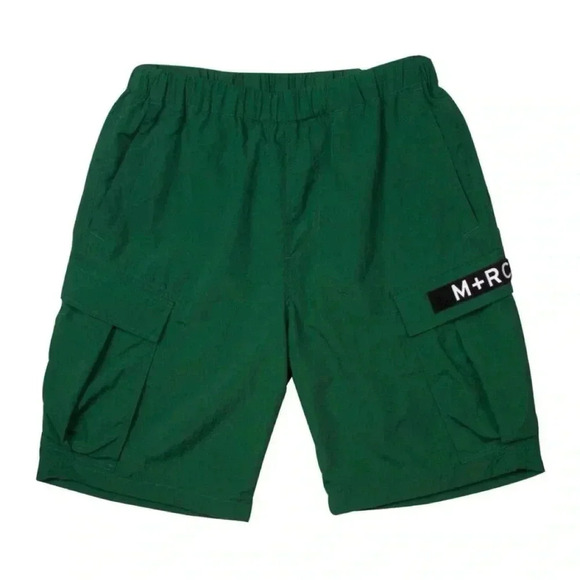 M+RC Noir EOM Cargo Pocket Mesh Lined Drawstring Shorts in Forest - Picture 2 of 8